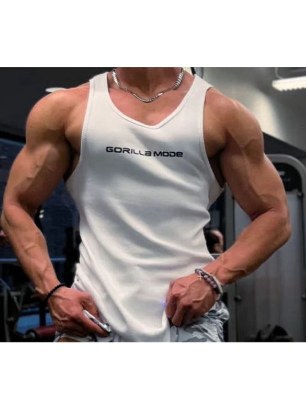 Gorilla Mind - Gorilla Mode (Unisex) Tank Top - White - Size XXL NEW - Picture 3 of 6